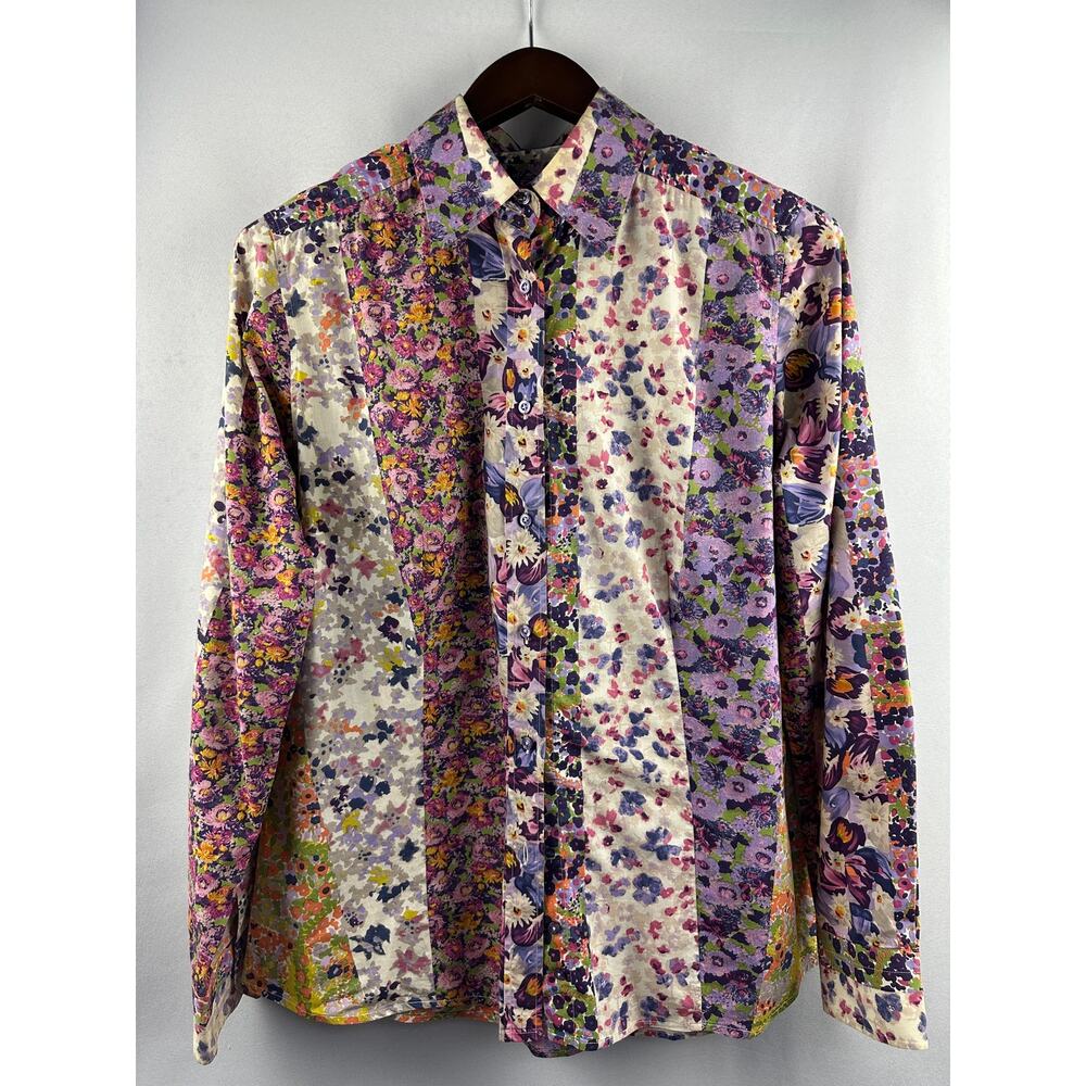 Women’s Etro Floral Button Down Blouse Size L